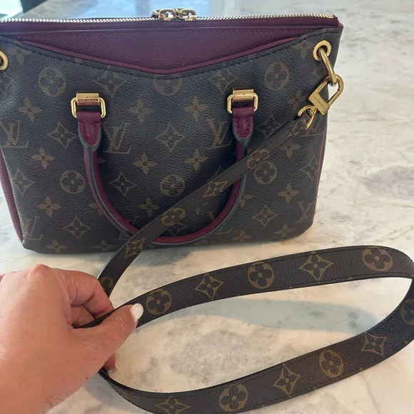 Louis Vuitton Pallas BB Monogram Brown and Burgundy Handbag - Picture 16 of 16
